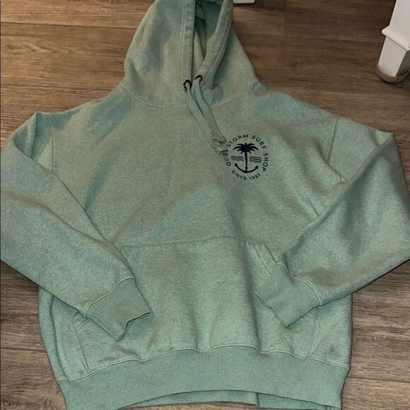 Quiet Storm Surf Shop Green Hoodie - Picture 1 of 4